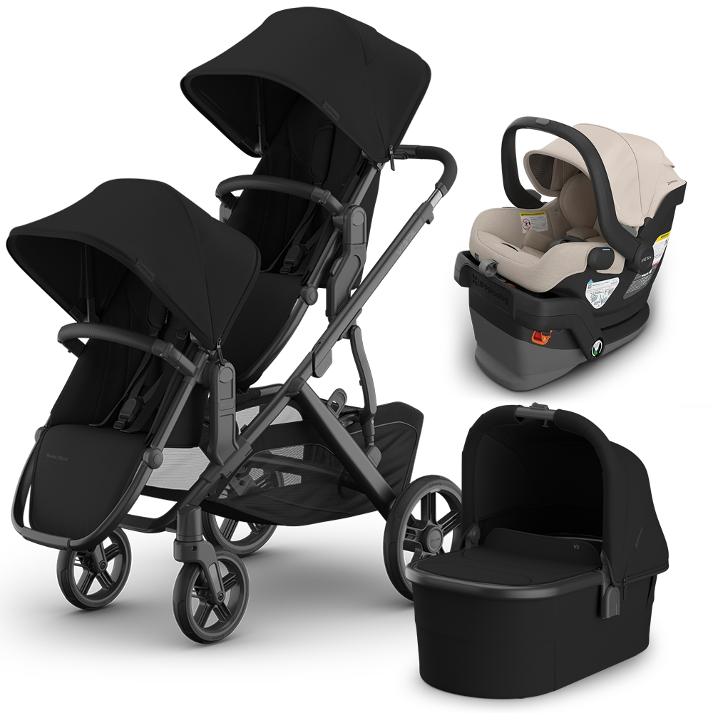 UPPAbaby Vista V3 Double Stroller + Bassinet + Mesa/Aria Travel System