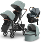 UPPAbaby Vista V3 Double Stroller + Bassinet + Mesa/Aria Travel System
