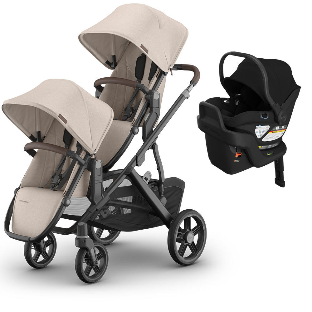 UPPAbaby Vista V3 Double Stroller + Mesa/Aria Travel System