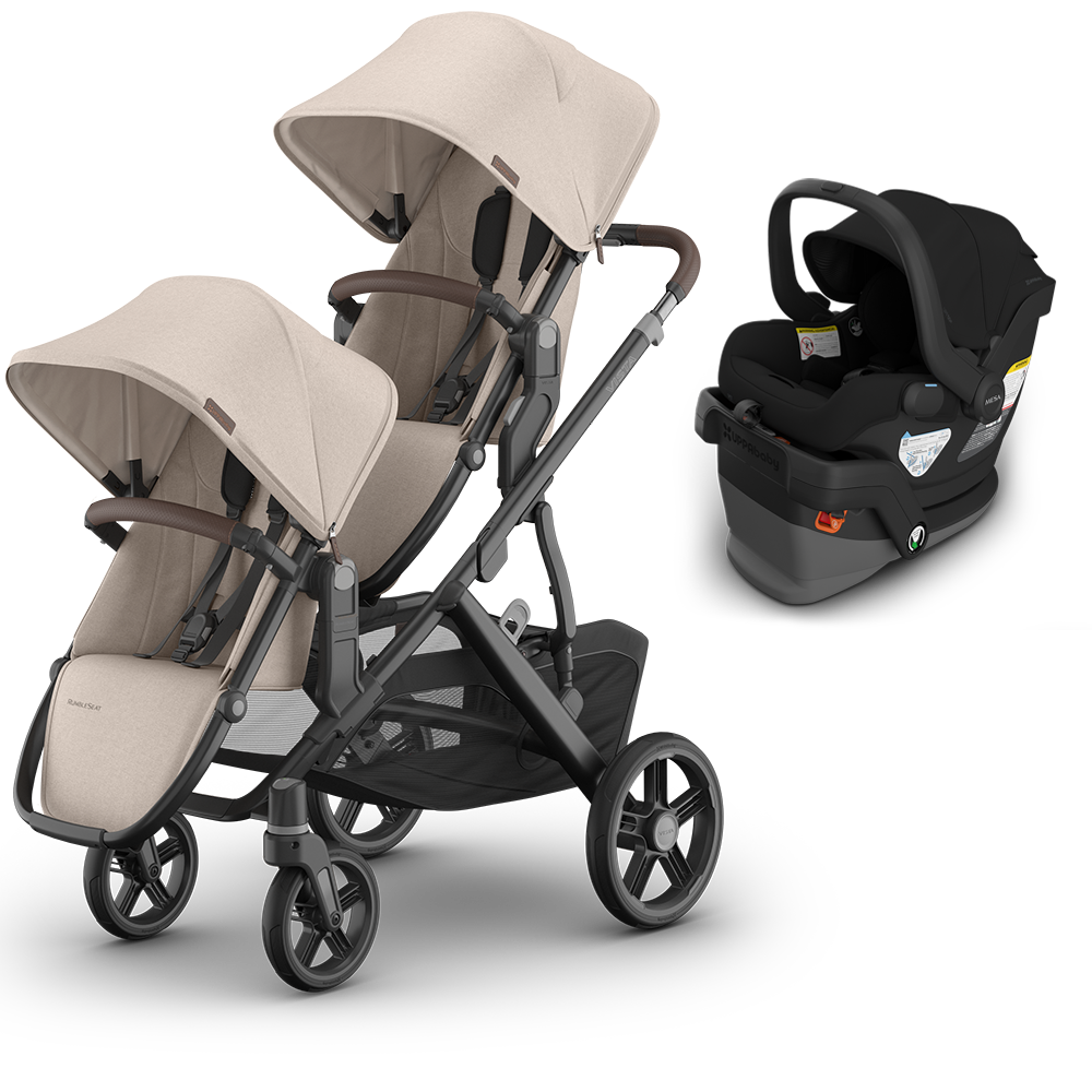 UPPAbaby Vista V3 Double Stroller + Mesa/Aria Travel System