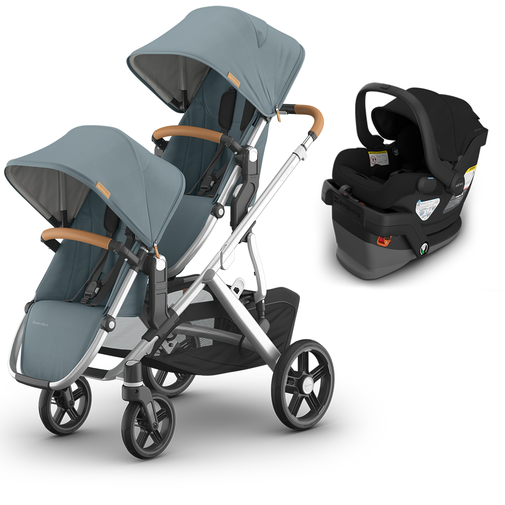 UPPAbaby Vista V3 Double Stroller + Mesa/Aria Travel System