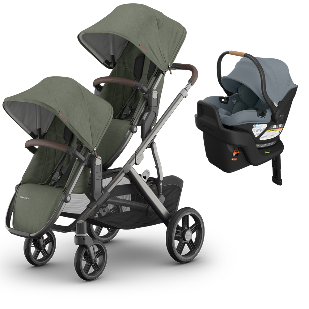 UPPAbaby Vista V3 Double Stroller + Mesa/Aria Travel System