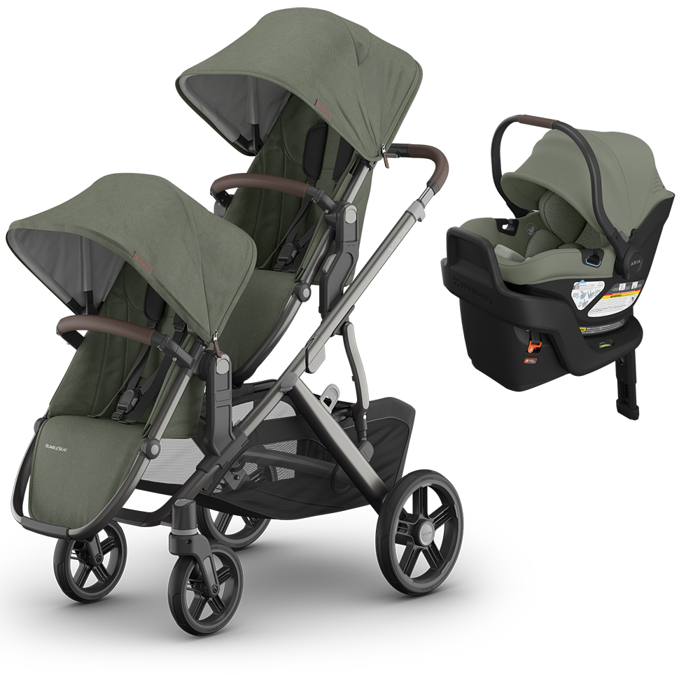 UPPAbaby Vista V3 Double Stroller + Mesa/Aria Travel System