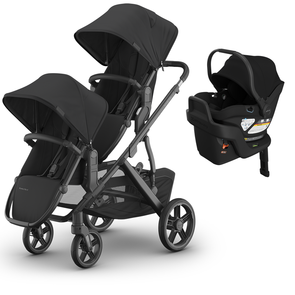 UPPAbaby Vista V3 Double Stroller + Mesa/Aria Travel System