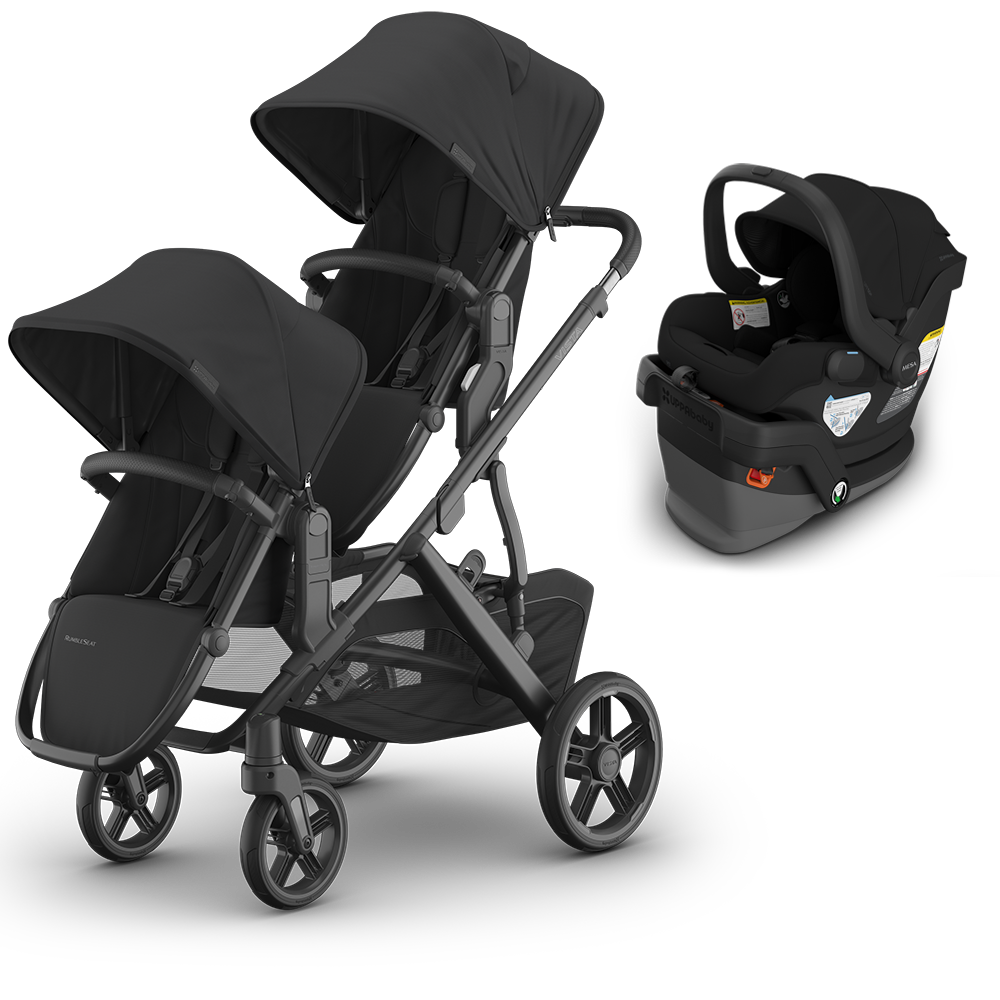UPPAbaby Vista V3 Double Stroller + Mesa/Aria Travel System