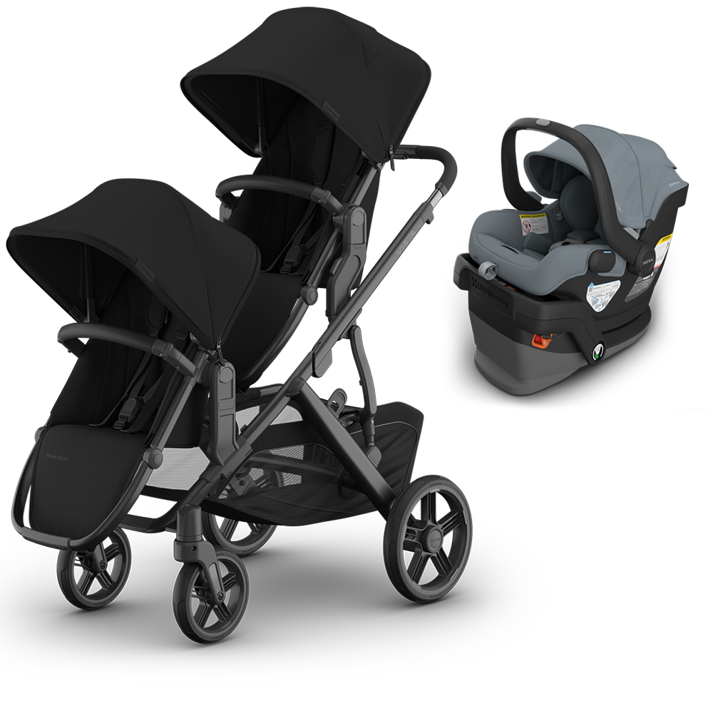 UPPAbaby Vista V3 Double Stroller + Mesa/Aria Travel System