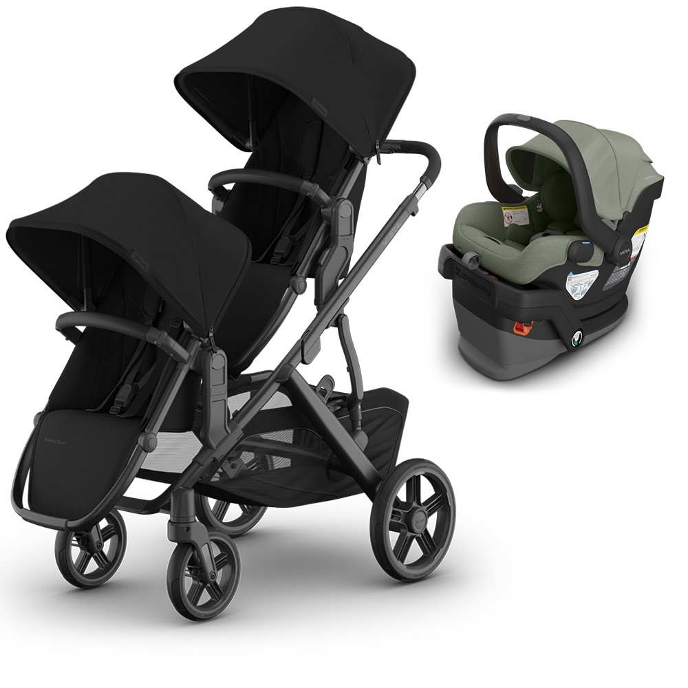 UPPAbaby Vista V3 Double Stroller + Mesa/Aria Travel System