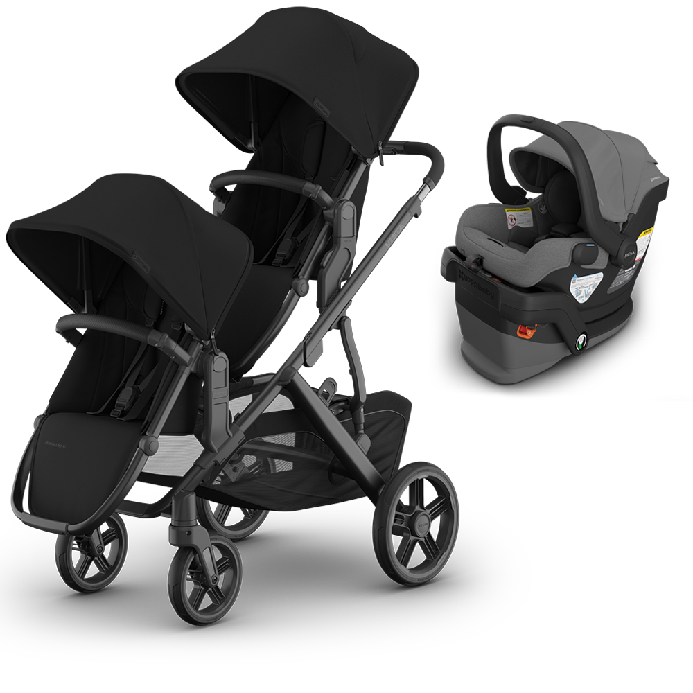 UPPAbaby Vista V3 Double Stroller + Mesa/Aria Travel System