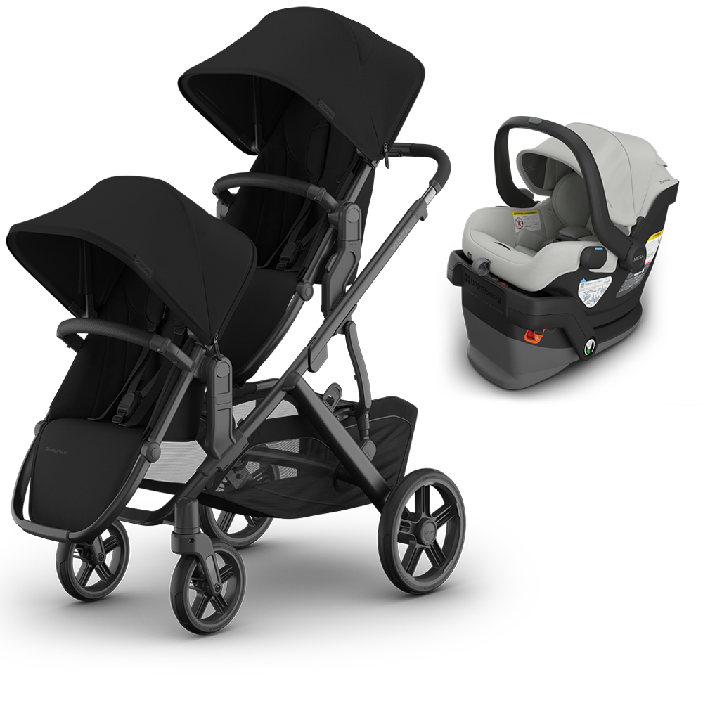 UPPAbaby Vista V3 Double Stroller + Mesa/Aria Travel System