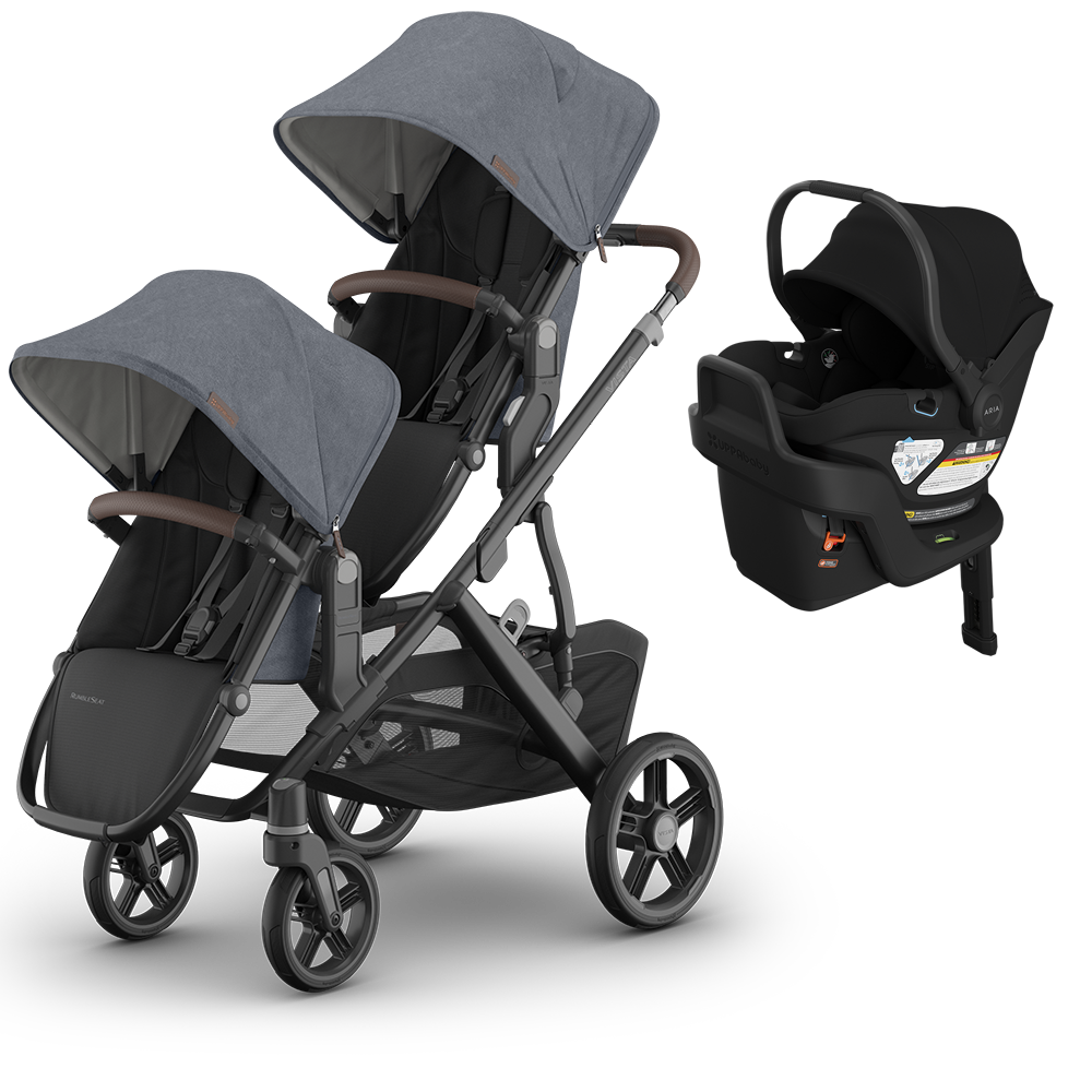 UPPAbaby Vista V3 Double Stroller + Mesa/Aria Travel System