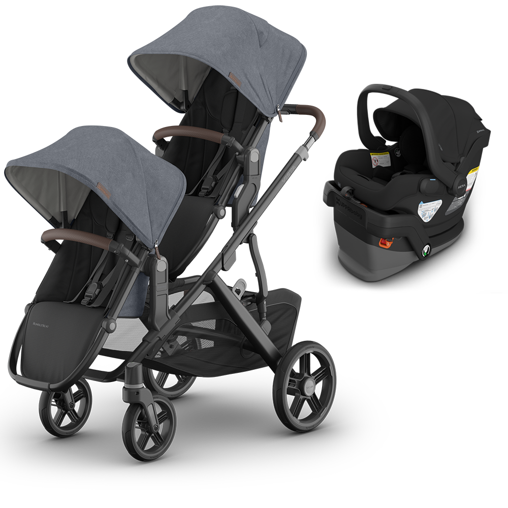 UPPAbaby Vista V3 Double Stroller + Mesa/Aria Travel System