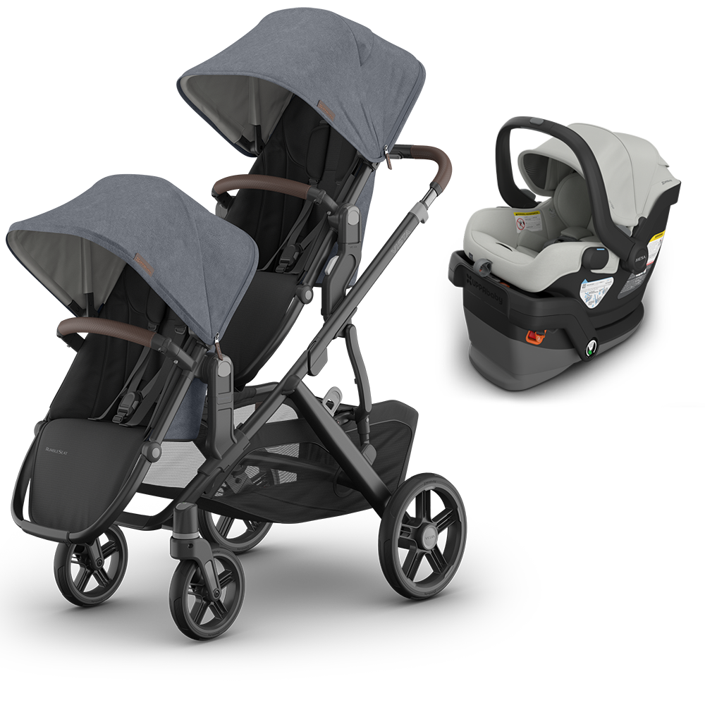 UPPAbaby Vista V3 Double Stroller + Mesa/Aria Travel System