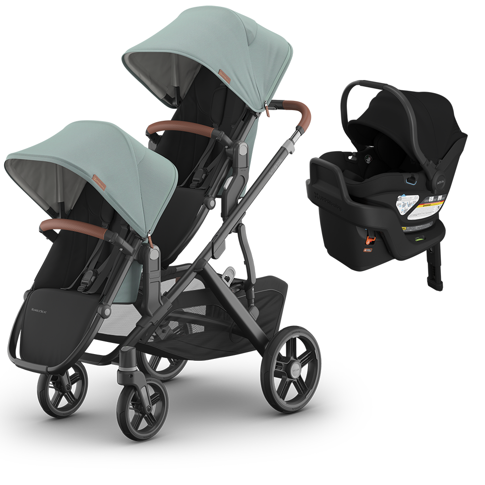 UPPAbaby Vista V3 Double Stroller + Mesa/Aria Travel System
