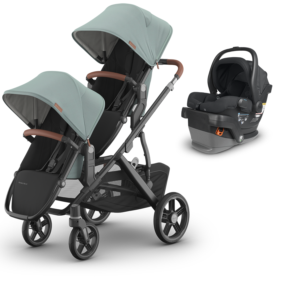 UPPAbaby Vista V3 Double Stroller + Mesa/Aria Travel System