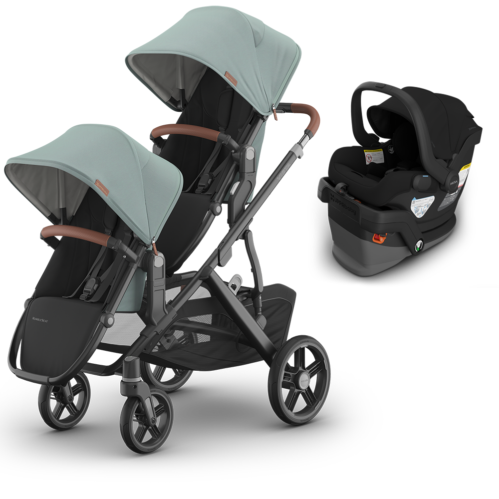 UPPAbaby Vista V3 Double Stroller + Mesa/Aria Travel System