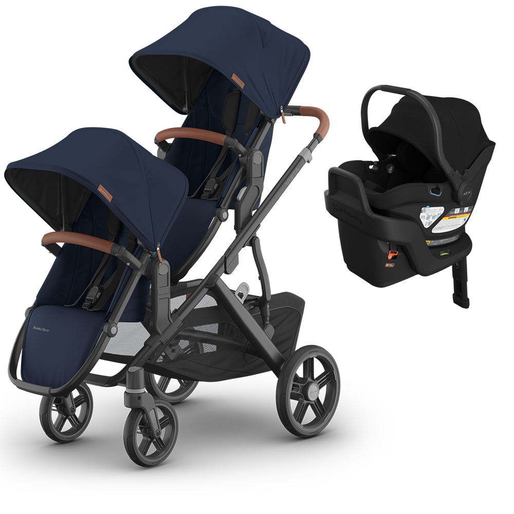 UPPAbaby Vista V3 Double Stroller + Mesa/Aria Travel System