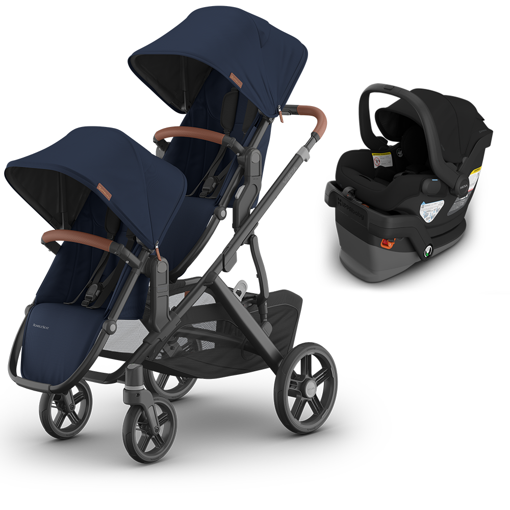 UPPAbaby Vista V3 Double Stroller + Mesa/Aria Travel System