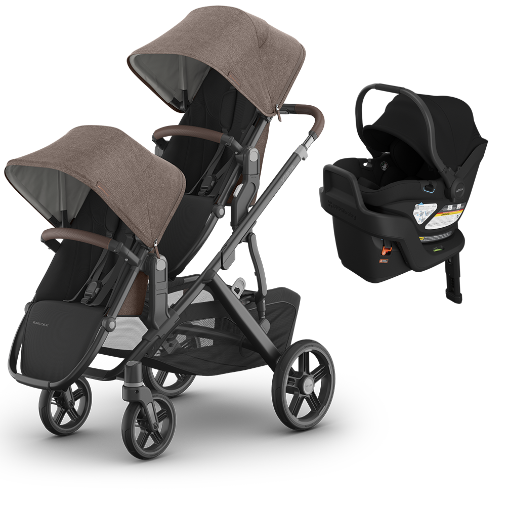 UPPAbaby Vista V3 Double Stroller + Mesa/Aria Travel System