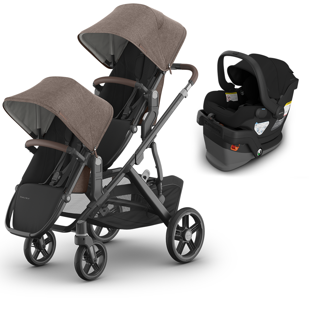 UPPAbaby Vista V3 Double Stroller + Mesa/Aria Travel System