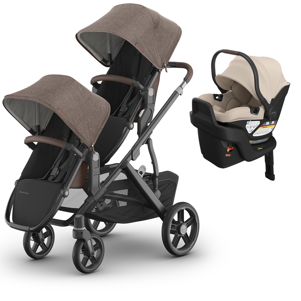 UPPAbaby Vista V3 Double Stroller + Mesa/Aria Travel System