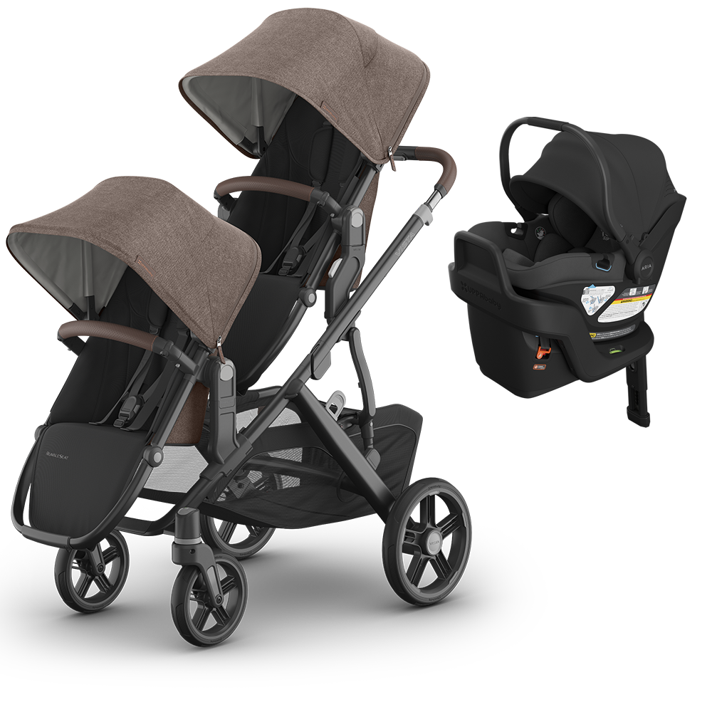 UPPAbaby Vista V3 Double Stroller + Mesa/Aria Travel System