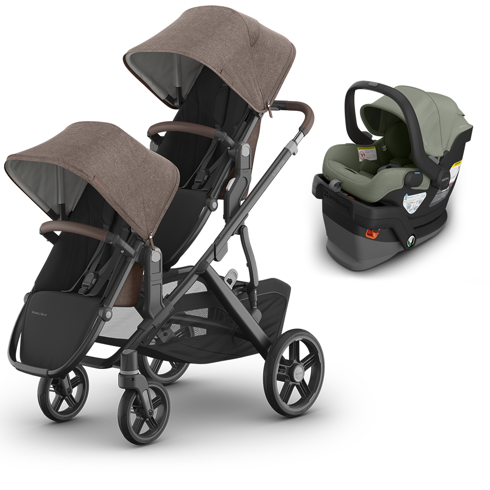 UPPAbaby Vista V3 Double Stroller + Mesa/Aria Travel System