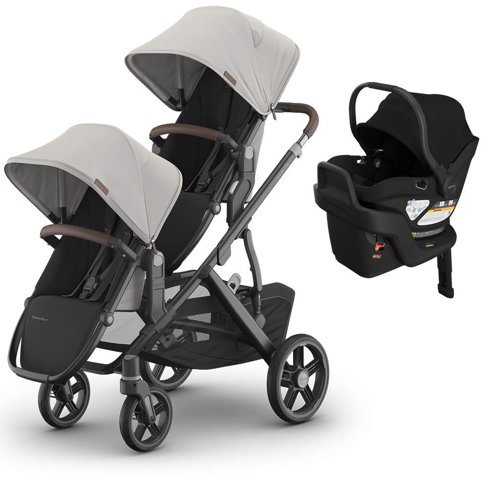 UPPAbaby Vista V3 Double Stroller + Mesa/Aria Travel System