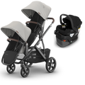 UPPAbaby Vista V3 Double Stroller + Mesa/Aria Travel System