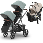 UPPAbaby Vista V3 Double Stroller for TWINS + 2 Mesa/Aria Car Seats