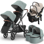 UPPAbaby Vista V3 Double Stroller for TWINS + 2 Bassinets + 2 Mesa/Aria Car Seats