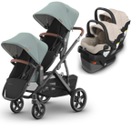 UPPAbaby Vista V3 Double Stroller for TWINS + 2 Mesa/Aria Car Seats