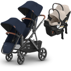 UPPAbaby Vista V3 Double Stroller for TWINS + 2 Mesa/Aria Car Seats