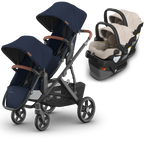 UPPAbaby Vista V3 Double Stroller for TWINS + 2 Mesa/Aria Car Seats