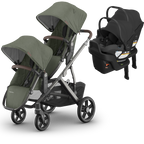UPPAbaby Vista V3 Double Stroller for TWINS + 2 Mesa/Aria Car Seats