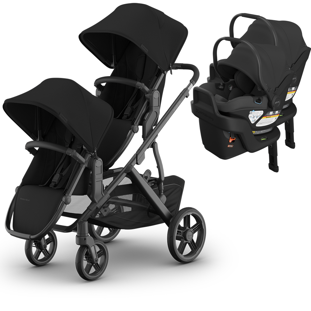 UPPAbaby Vista V3 Double Stroller for TWINS + 2 Mesa/Aria Car Seats