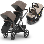 UPPAbaby Vista V3 Double Stroller for TWINS + 2 Mesa/Aria Car Seats