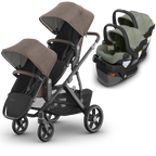 UPPAbaby Vista V3 Double Stroller for TWINS + 2 Mesa/Aria Car Seats