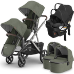 UPPAbaby Vista V3 Double Stroller for TWINS + 2 Bassinets + 2 Mesa/Aria Car Seats