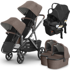 UPPAbaby Vista V3 Double Stroller for TWINS + 2 Bassinets + 2 Mesa/Aria Car Seats