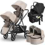 UPPAbaby Vista V3 Double Stroller for TWINS + 2 Bassinets + 2 Mesa/Aria Car Seats