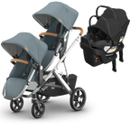 UPPAbaby Vista V3 Double Stroller for TWINS + 2 Mesa/Aria Car Seats