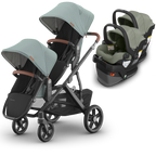 UPPAbaby Vista V3 Double Stroller for TWINS + 2 Mesa/Aria Car Seats