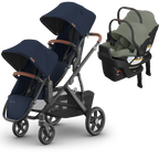 UPPAbaby Vista V3 Double Stroller for TWINS + 2 Mesa/Aria Car Seats
