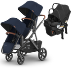 UPPAbaby Vista V3 Double Stroller for TWINS + 2 Mesa/Aria Car Seats