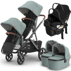 UPPAbaby Vista V3 Double Stroller for TWINS + 2 Bassinets + 2 Mesa/Aria Car Seats