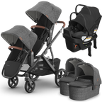 UPPAbaby Vista V3 Double Stroller for TWINS + 2 Bassinets + 2 Mesa/Aria Car Seats
