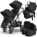 UPPAbaby Vista V3 Double Stroller for TWINS + 2 Bassinets + 2 Mesa/Aria Car Seats