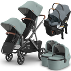 UPPAbaby Vista V3 Double Stroller for TWINS + 2 Bassinets + 2 Mesa/Aria Car Seats