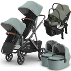 UPPAbaby Vista V3 Double Stroller for TWINS + 2 Bassinets + 2 Mesa/Aria Car Seats