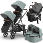 UPPAbaby Vista V3 Double Stroller for TWINS + 2 Bassinets + 2 Mesa/Aria Car Seats